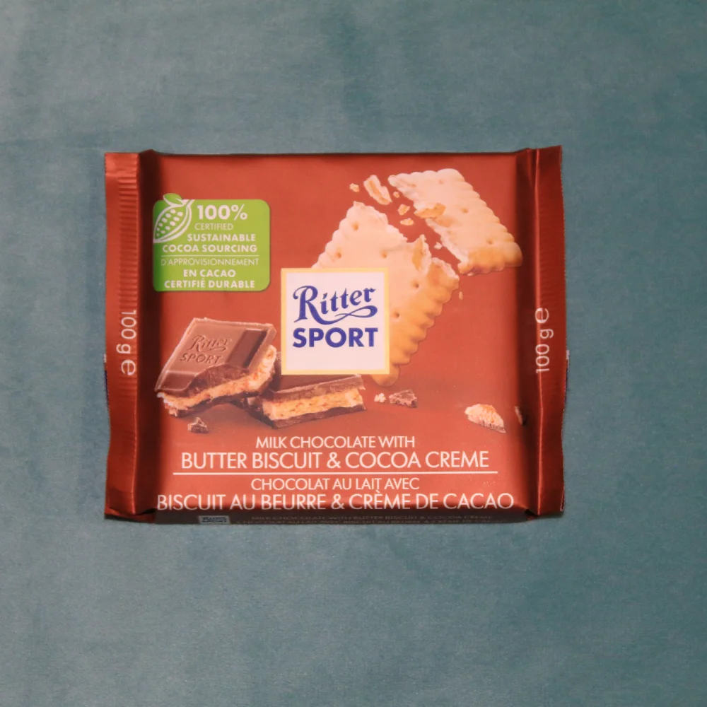 Ritter Sport Chocolate Biscuit and Cocoa Cover